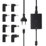 Nedis Notebook-Adapter | GaN | 100 W | 5 / 9 / 12 / 15 / 20 V DC | 3.0 / 5.0 A | Gebruikt voor: Notebook / Smartphone / Tablet | Euro / Type-C (CEE 7/16)