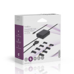 Nedis Notebook-Adapter | GaN | 100 W | 5 / 9 / 12 / 15 / 20 V DC | 3.0 / 5.0 A | Gebruikt voor: Notebook / Smartphone / Tablet | Euro / Type-C (CEE 7/16)