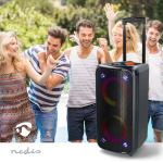 Nedis Bluetooth® Party Speaker | Maximale batterijduur: 5 uur | 240 W | Handgreep | Feestverlichting | Equalizer | Oranje / Zwart Nedis Bluetooth® Party Speaker | Maximale batterijduur: 5 uur | 240 W | Handgreep | Feestverlichting | Equalizer | Oranje / Zwart
