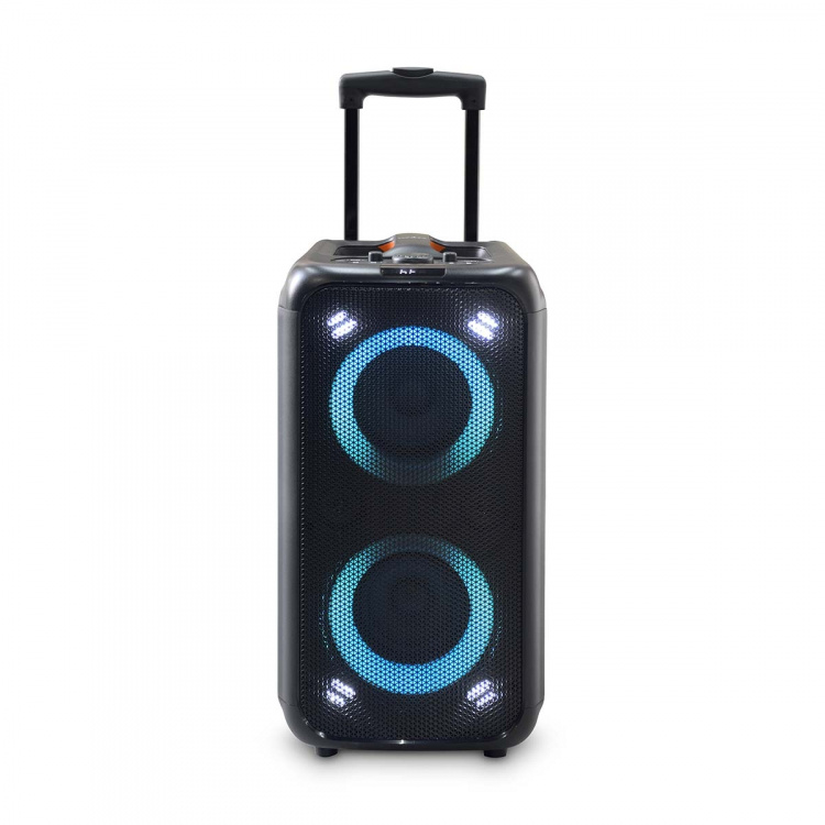 Nedis Bluetooth® Party Speaker | Maximale batterijduur: 5 uur | 240 W | Handgreep | Feestverlichting | Equalizer | Oranje / Zwart Nedis Bluetooth® Party Speaker | Maximale batterijduur: 5 uur | 240 W | Handgreep | Feestverlichting | Equalizer | Oranje / Zwart
