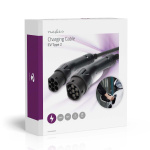 Nedis Kabel voor elektrische voertuigen | Cable Type 2 | 32 A | 22000 W | 3-fasen | 5.00 m | Zwart | Gift Box