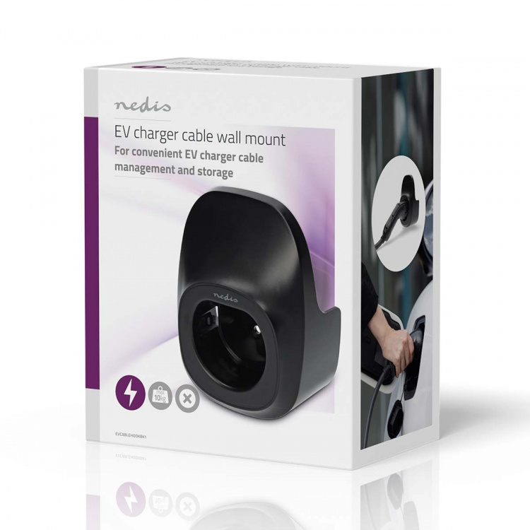 Nedis Accessoires voor elektrische voertuigen | Opbergen en Organiseren | Kabelhouder | Zwart | Polycarbonate Nedis Accessoires voor elektrische voertuigen | Opbergen en Organiseren | Kabelhouder | Zwart | Polycarbonate