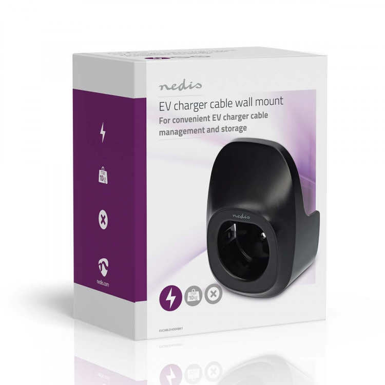 Nedis Accessoires voor elektrische voertuigen | Opbergen en Organiseren | Kabelhouder | Zwart | Polycarbonate Nedis Accessoires voor elektrische voertuigen | Opbergen en Organiseren | Kabelhouder | Zwart | Polycarbonate