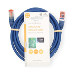 Nedis CAT6 Netwerkkabel | RJ45 Male | RJ45 Male | S/FTP | 2.00 m | Rond | LSZH | Blauw | Label