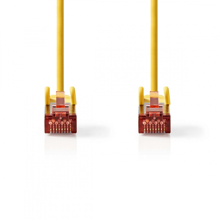 Nedis CAT6 Netwerkkabel | RJ45 Male | RJ45 Male | S/FTP | 2.00 m | Rond | LSZH | Geel | Label