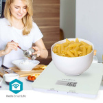 Nedis SmartLife-keukenweegschaal | Bluetooth® | Glas / Kunststof | Wit Nedis SmartLife-keukenweegschaal | Bluetooth® | Glas / Kunststof | Wit