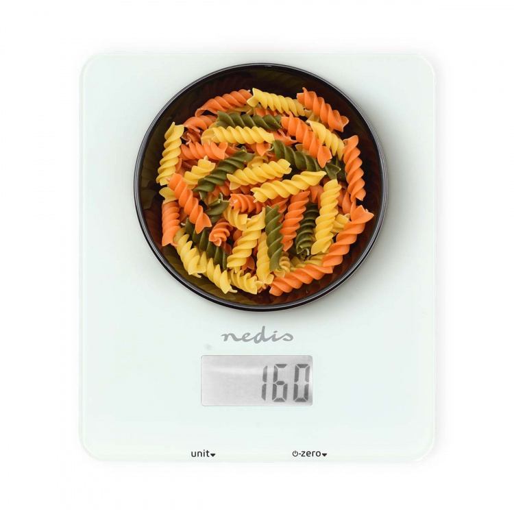 Nedis SmartLife-keukenweegschaal | Bluetooth® | Glas / Kunststof | Wit Nedis SmartLife-keukenweegschaal | Bluetooth® | Glas / Kunststof | Wit