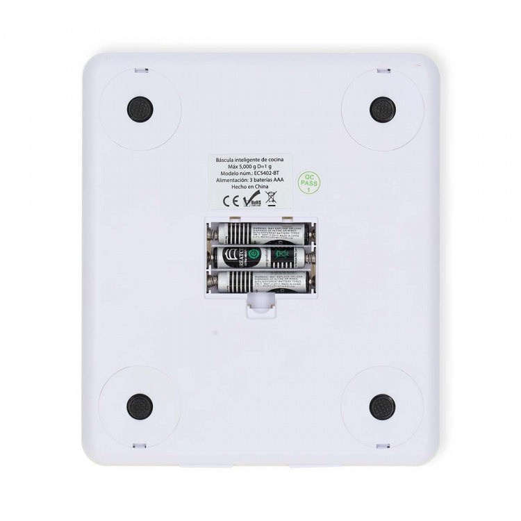 Nedis SmartLife-keukenweegschaal | Bluetooth® | Glas / Kunststof | Wit Nedis SmartLife-keukenweegschaal | Bluetooth® | Glas / Kunststof | Wit