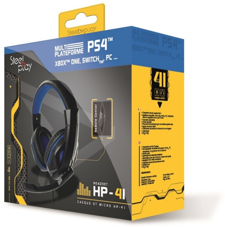 Steelplay Wired Headset HP-41 - spelheadset, PS4 / PC / Xbox One Steelplay Wired Headset HP-41 - spelheadset, PS4 / PC / Xbox One