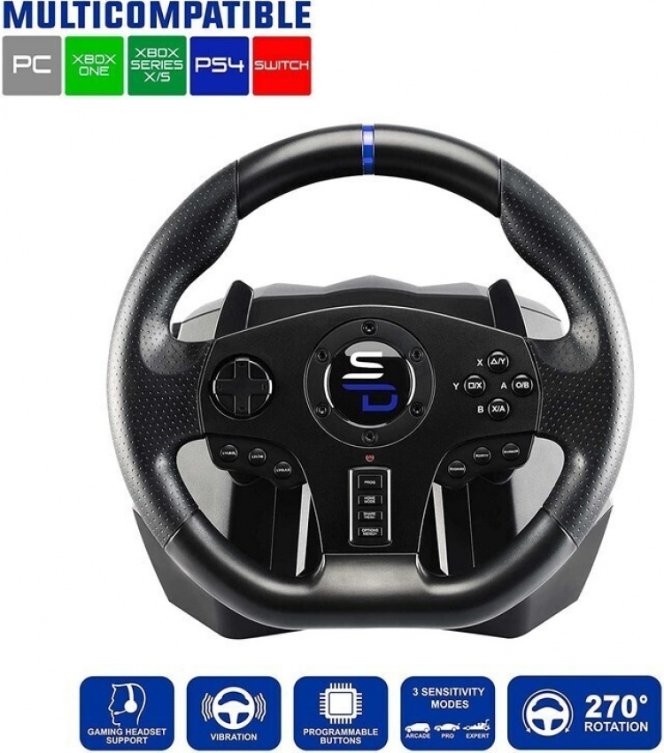 Subsonic Superdrive SV850 Drive Pro Sport rattkontroll för PS4 / Switch / Xbox / PC Subsonic Superdrive SV850 Drive Pro Sport rattkontroll för PS4 / Switch / Xbox / PC