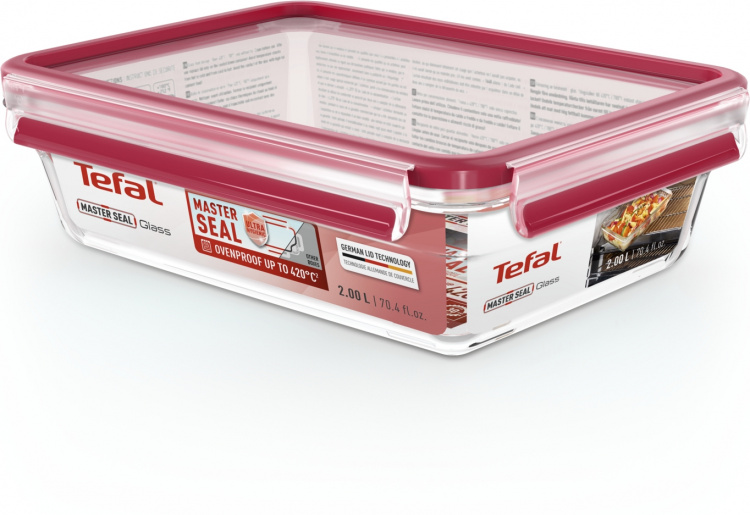 Tefal MasterSeal Glasförvaringslåda, glas, 2 L