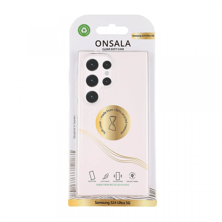 Onsala Mobielhoesje gerecycled TPU transparant - Samsung S24 Ultra 5G