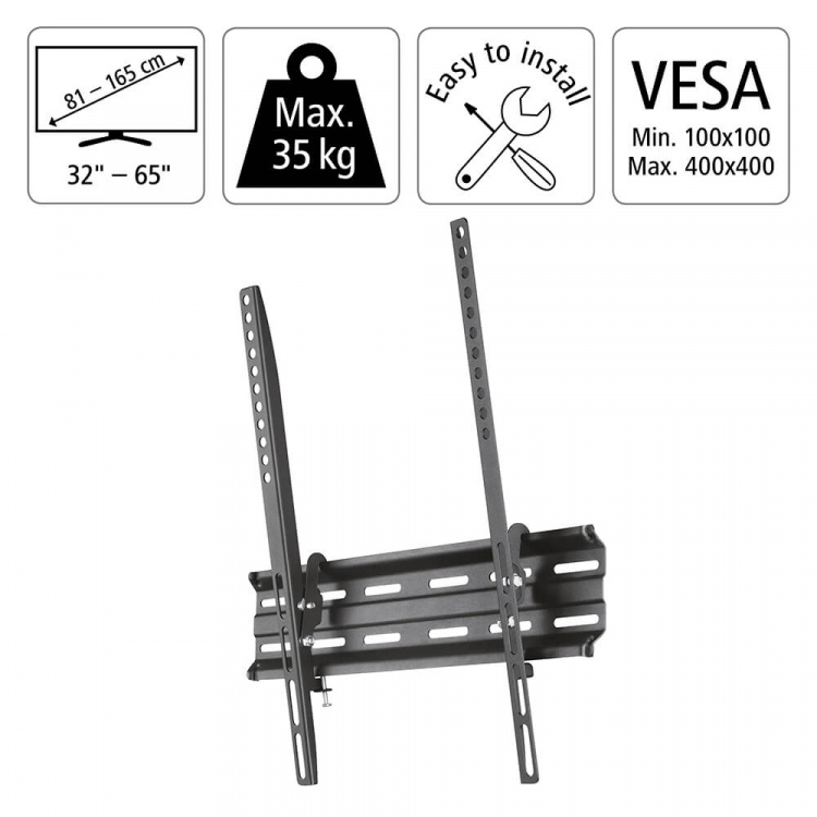 Hama TV Wall Bracket Tilt VESA up to 400x400 65