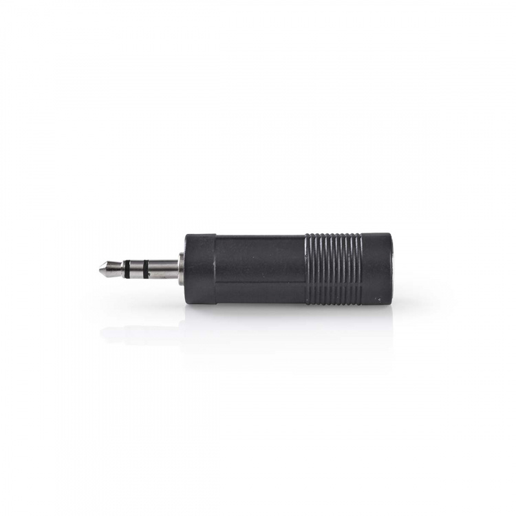 Nedis Stereo-Audioadapter | 3,5 mm Male | 6,35 mm Female | Vernikkeld | Recht | ABS | Zwart | 1 Stuks | Doos