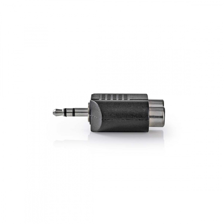 Nedis Stereo-Audioadapter | 3,5 mm Male | 2x RCA Female | Vernikkeld | Recht | ABS | Zwart | 1 Stuks | Doos Nedis Stereo-Audioadapter | 3,5 mm Male | 2x RCA Female | Vernikkeld | Recht | ABS | Zwart | 1 Stuks | Doos