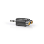 Nedis Stereo-Audioadapter | 3,5 mm Male | 2x RCA Female | Vernikkeld | Recht | ABS | Zwart | 1 Stuks | Doos Nedis Stereo-Audioadapter | 3,5 mm Male | 2x RCA Female | Vernikkeld | Recht | ABS | Zwart | 1 Stuks | Doos