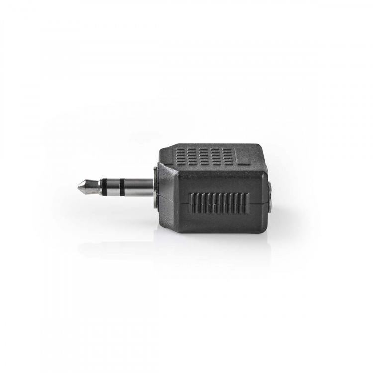 Nedis Stereo-Audioadapter | 3,5 mm Male | 2x 3,5 mm Female | Vernikkeld | Recht | ABS | Zwart | 1 Stuks | Doos Nedis Stereo-Audioadapter | 3,5 mm Male | 2x 3,5 mm Female | Vernikkeld | Recht | ABS | Zwart | 1 Stuks | Doos