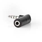 Nedis Stereo-Audioadapter | 3,5 mm Male | 3,5 mm Female | Vernikkeld | 90° Gehoekt | Metaal | Zwart | 10 Stuks | Polybag Nedis Stereo-Audioadapter | 3,5 mm Male | 3,5 mm Female | Vernikkeld | 90° Gehoekt | Metaal | Zwart | 10 Stuks | Polybag