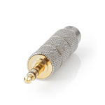 Nedis Stereo-Audioadapter | 3,5 mm Male | 6,35 mm Female | Verguld | Recht | Metaal | Goud / Metaal | 1 Stuks | Cover Window Box