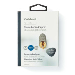 Nedis Stereo-Audioadapter | 3,5 mm Male | 6,35 mm Female | Verguld | Recht | Metaal | Goud / Metaal | 1 Stuks | Cover Window Box