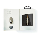 Nedis Stereo-Audioadapter | 3,5 mm Male | 6,35 mm Female | Verguld | Recht | Metaal | Goud / Metaal | 1 Stuks | Cover Window Box