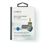 Nedis Stereo-Audioadapter | 3,5 mm Male | 3,5 mm Female | Verguld | Recht | Metaal | Goud / Gun Metal Grijs | 1 Stuks | Cover Window Box