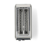 Nedis Broodrooster | 4 Sneetjes Brood | 2 Lange Sleuven | Bruining niveaus: 7 | Ontdooifunctie | Aluminium / Zilver