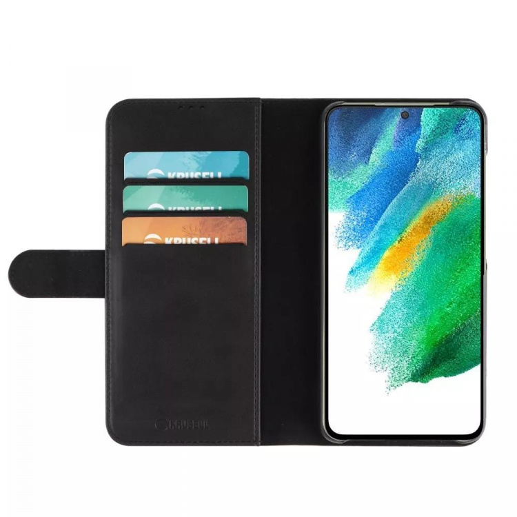 Krusell Samsung Galaxy 21 FE TelefoonWallet, Zwart