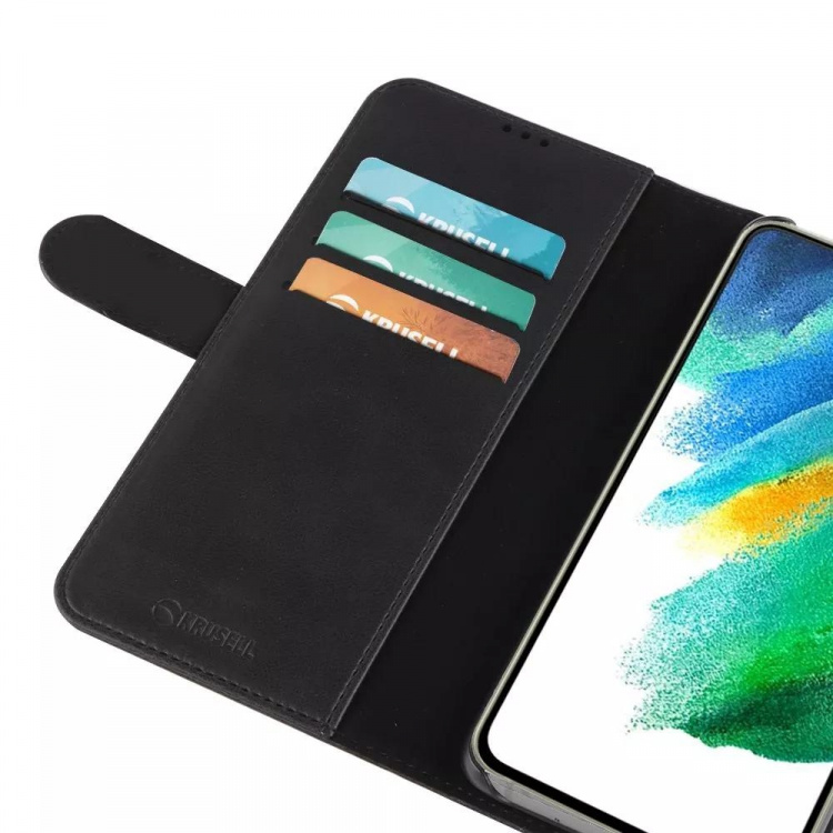 Krusell Samsung Galaxy 21 FE TelefoonWallet, Zwart