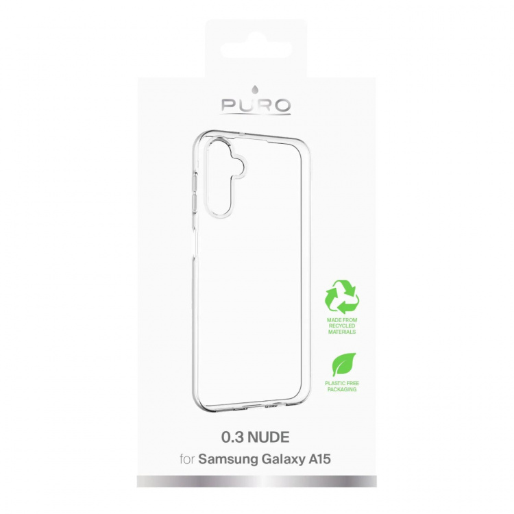 Puro Samsung Galaxy A15 0.3 NUDE ultra slank TPU hoesje, transparant