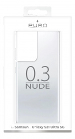 Puro Samsung Galaxy S21 Ultra, 0,3 Nude, Transparent