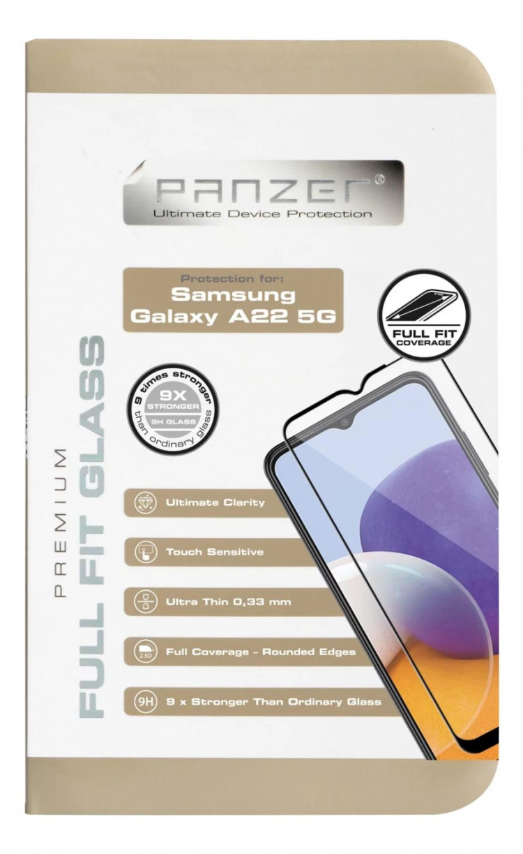 panzer Samsung Galaxy A22 5G Full-fit Glass black