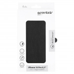 Essentials iPhone 14 Pro PU wallet, detach, 3 card,Black