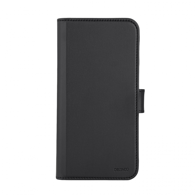 DELTACO Wallet case, 2-in-1, iPhone 15 Plus, magnetic cover, black