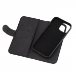 Essentials iPhone 15 PU wallet, recycled materials, detachable, black
