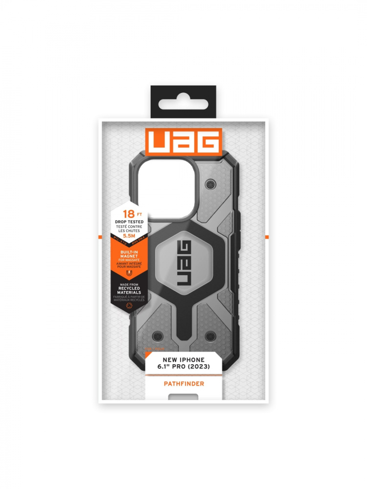 Urban Armor Gear iPhone 15 Pro Pathfinder Magsafe - Ash