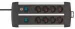 Brennenstuhl Premium-Alu-Line Technics extension lead 8-way Duo black
