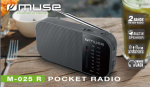 MUSE M-025 R Radio Portable FM/AM Black