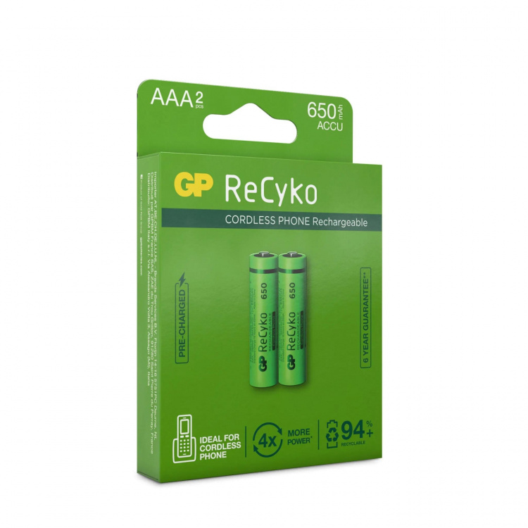 GP ReCyko NiMH 650mAh AAA 2 Pack (PB)