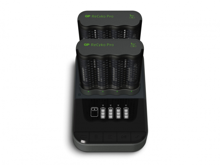 GP Pro Charger 2pcs w/chargingstation + 8xAA Pro (PB)
