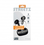 Streetz T150 TWS earphones, Transparent, Black Streetz T150 TWS earphones, Transparent, Black