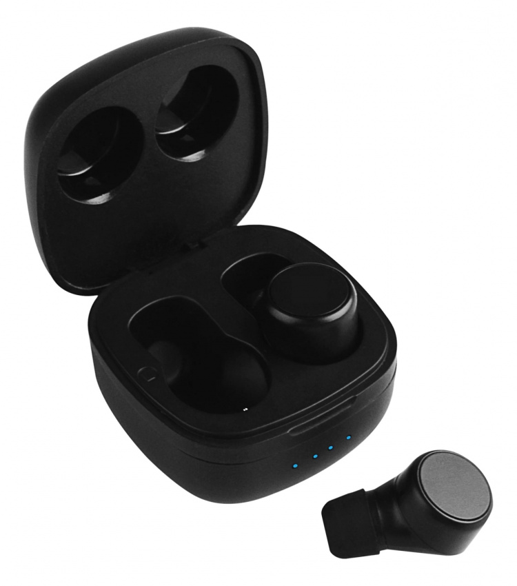 Streetz T200 True Wireless in-ear, dual earbuds, charge case, black Streetz T200 True Wireless in-ear, dual earbuds, charge case, black