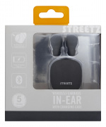 Streetz T200 True Wireless in-ear, dual earbuds, charge case, black Streetz T200 True Wireless in-ear, dual earbuds, charge case, black