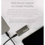 Transcend Portabel SSD ESD256C USB-C 1TB 10Gbps (R1050/W950 Mb/s) Aluminium