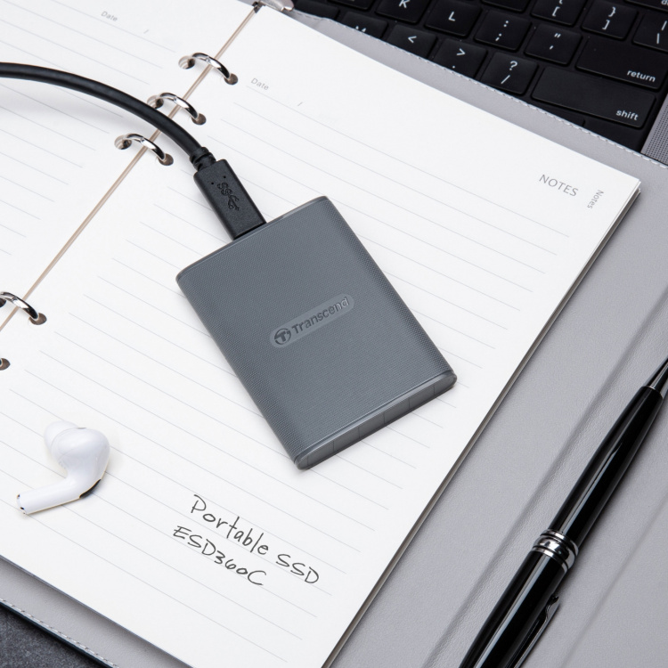 Transcend Portabel SSD ESD360C USB-C 2TB 20Gbps (R2000/W2000 Mb/s)