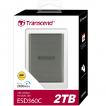 Transcend Portabel SSD ESD360C USB-C 2TB 20Gbps (R2000/W2000 Mb/s)