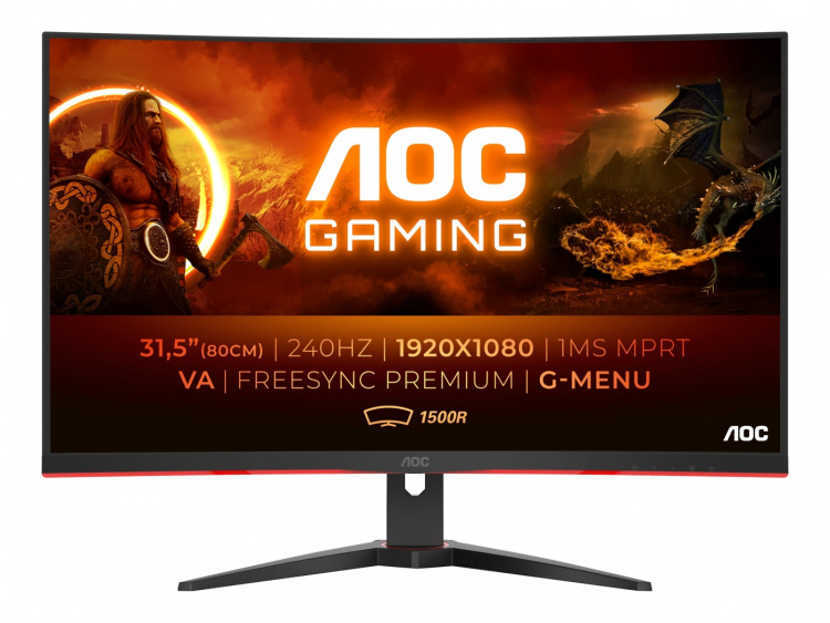 AOC Gaming C32G2ZE/BK 32 1920 x 1080 (Full HD) HDMI DisplayPort 240Hz AOC Gaming C32G2ZE/BK 32 1920 x 1080 (Full HD) HDMI DisplayPort 240Hz