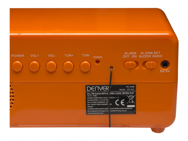 Denver CR-425 Klockradio Orange