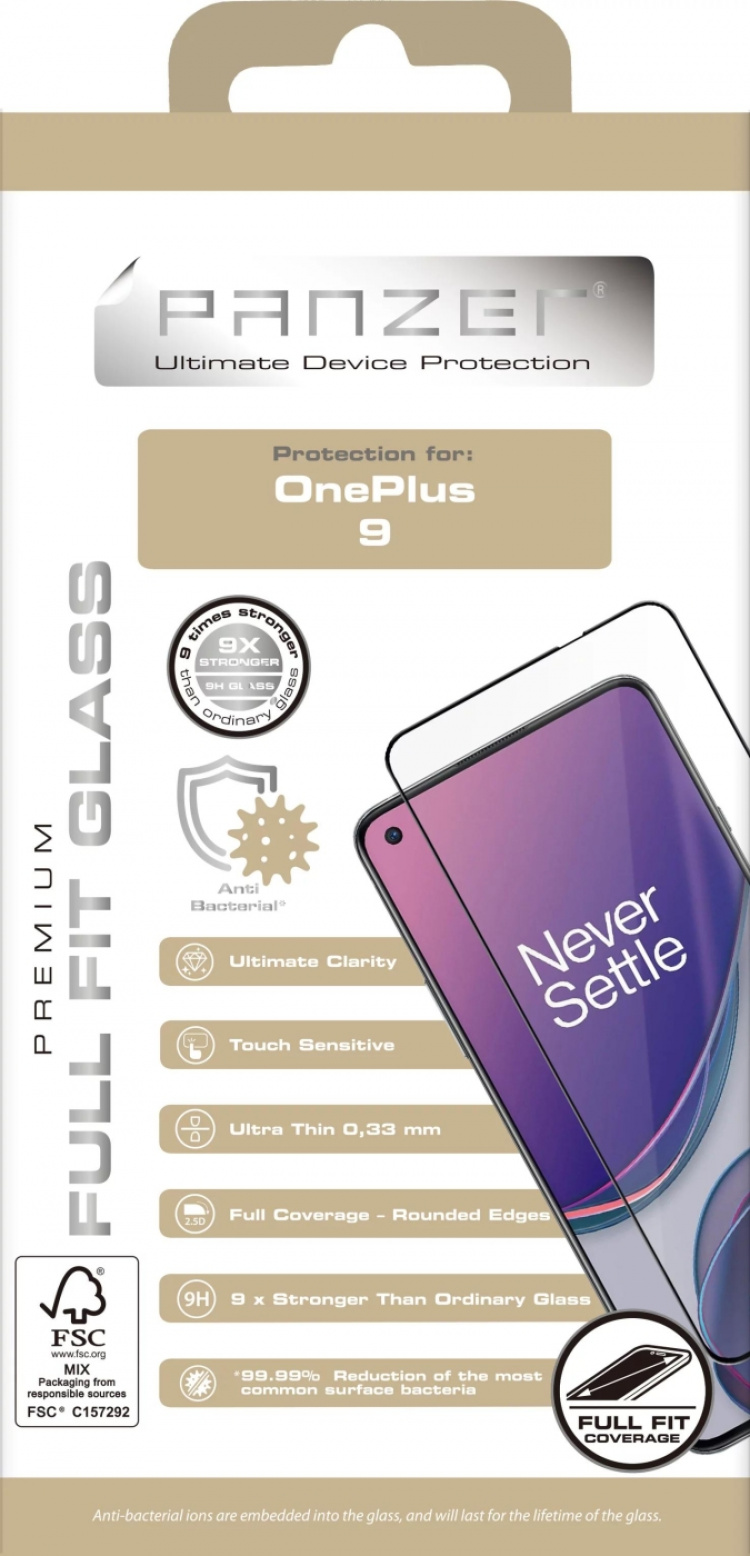 panzer OnePlus 9 Full-fit Glass Black panzer OnePlus 9 Full-fit Glass Black