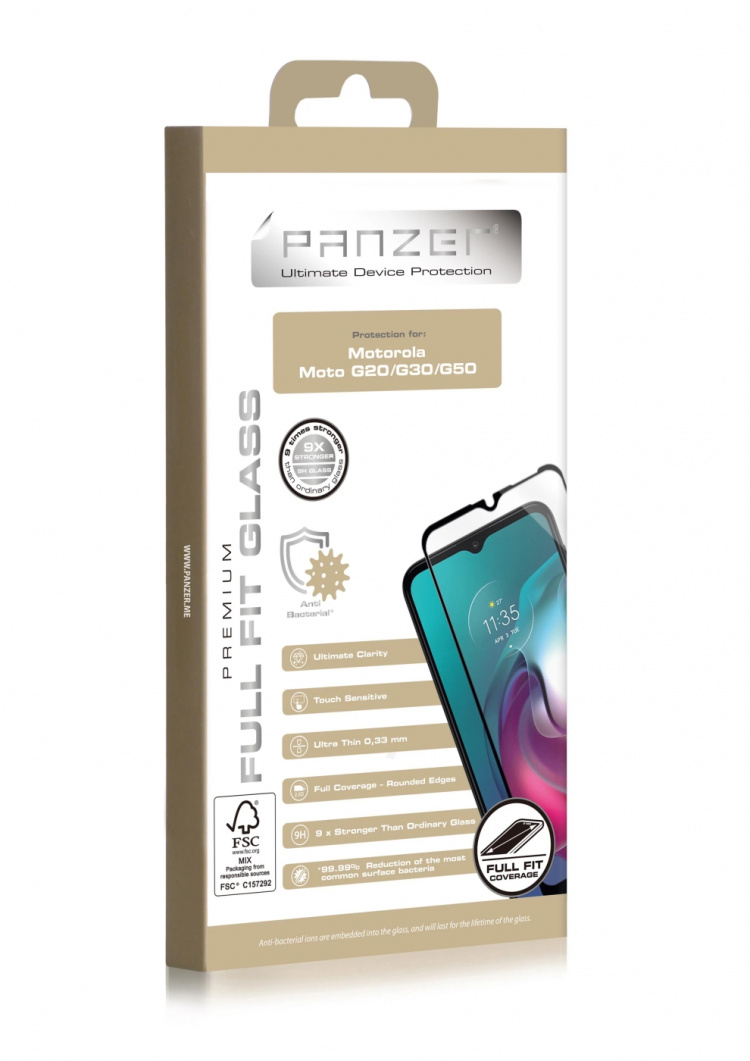 panzer Motorola Moto G20/G30/G50 Full-fit Glass Black